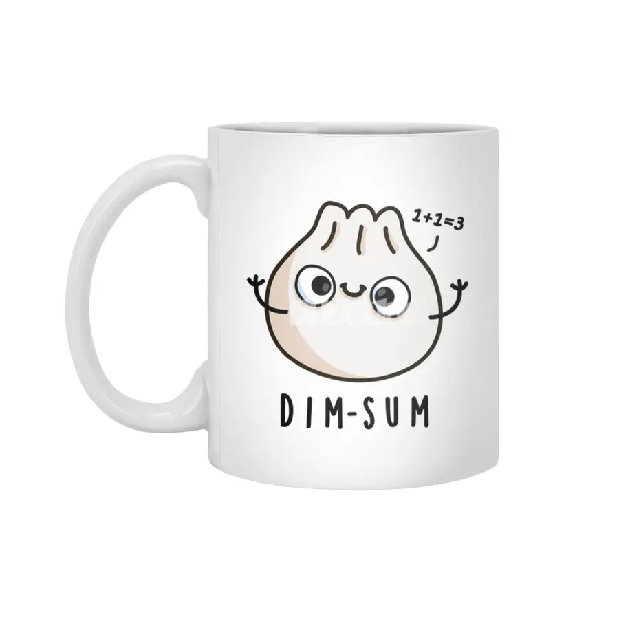 Dim Sum Cute Dimsum Bao Math Pun Beyaz Kupa