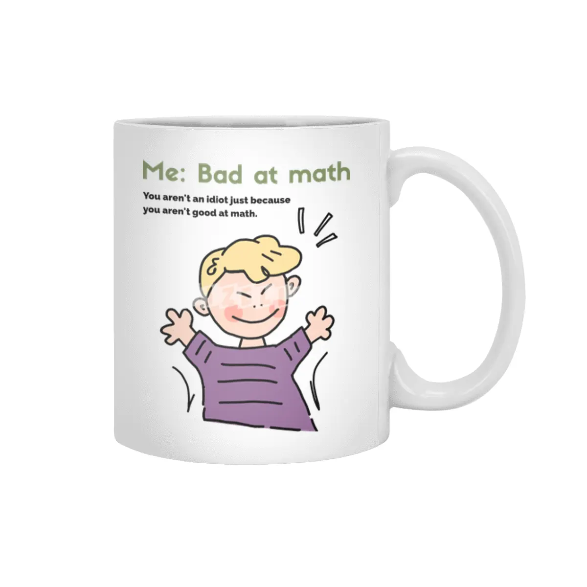 Bad at math x idiot tee Beyaz Kupa