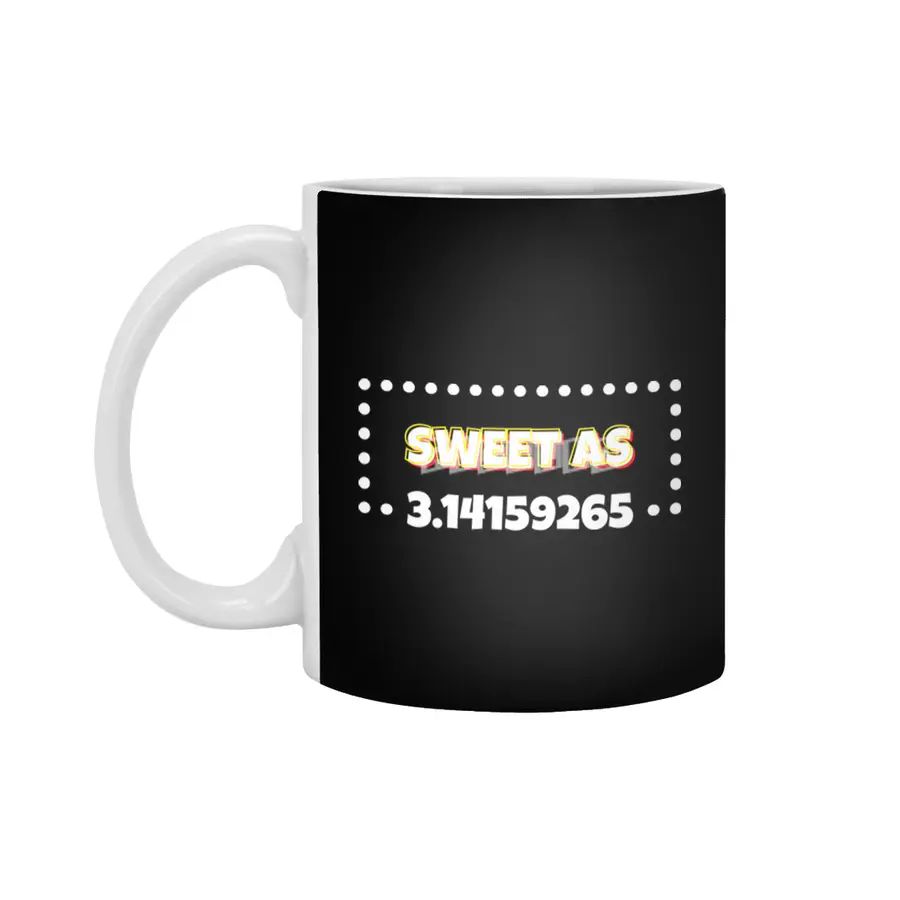 Sweet As Pi Funny Pi Day Math Geek Teacher Beyaz Kupa
