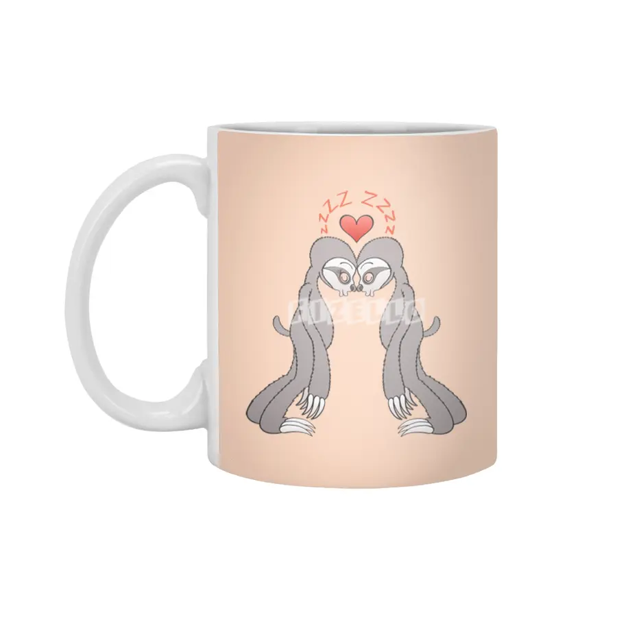 Couple of sweet sloths living a sleepy love Beyaz Kupa