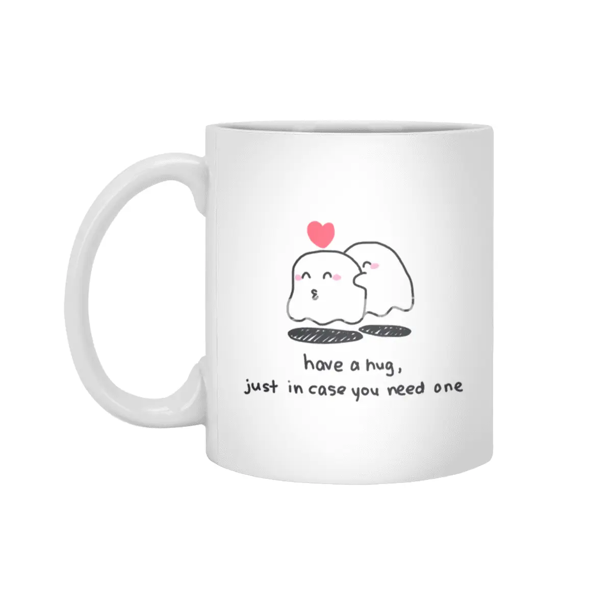 Cute ghost couple hug Beyaz Kupa