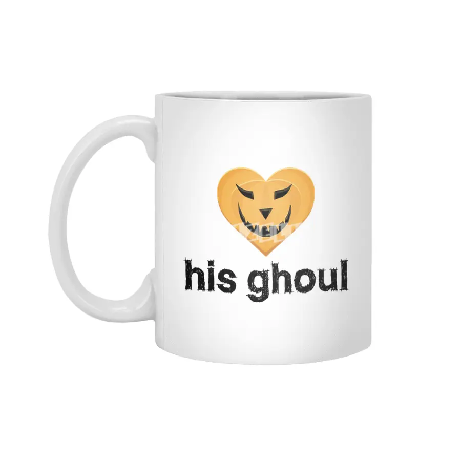 His Ghoul - Matching Couples - Halloween Beyaz Kupa