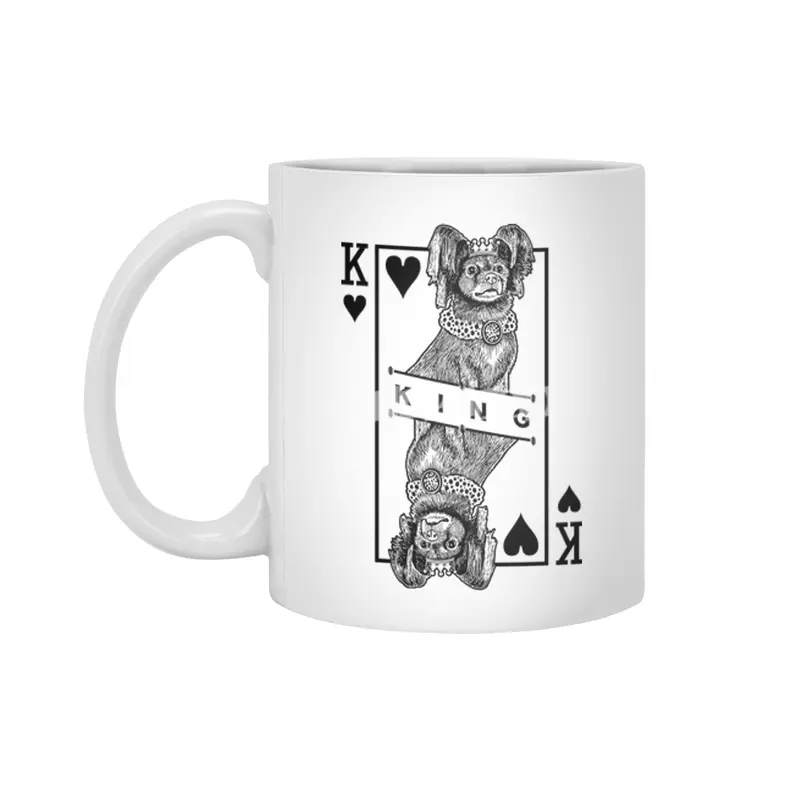 Russian Toy Terrier King Of Hearts Funny Dog Lover Pop Art Beyaz Kupa