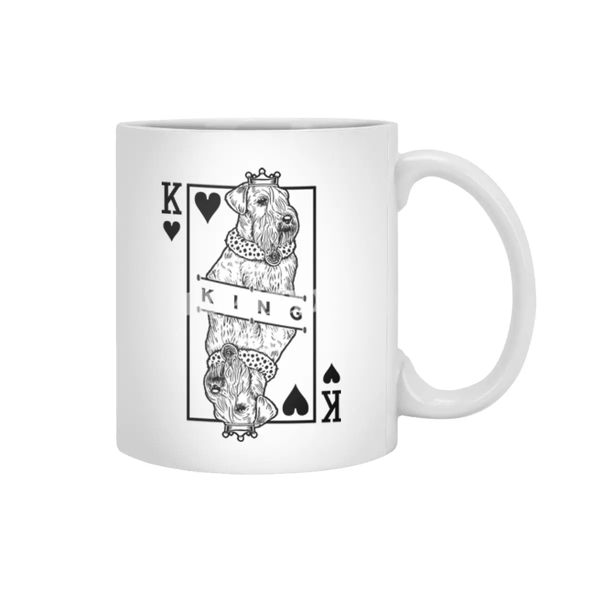 Sealyham Terrier King Of Hearts Funny Dog Lover Pop Art Beyaz Kupa