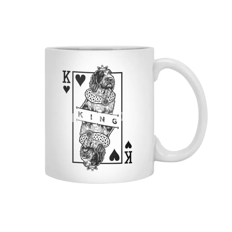 Spinone Italiano King Of Hearts Funny Dog Lover Pop Art Beyaz Kupa