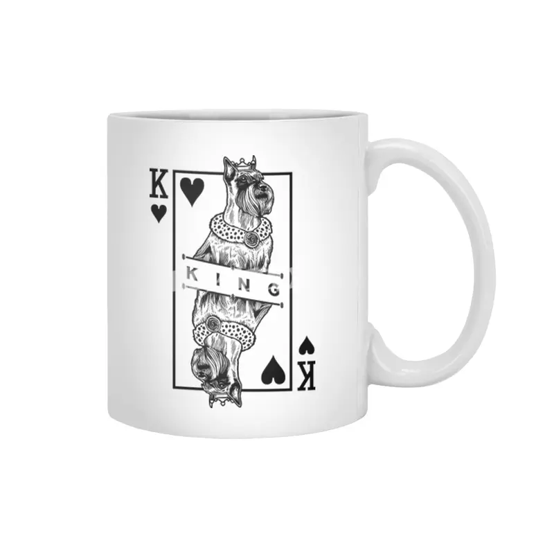 Standard Schnauzer King Of Hearts Beyaz Kupa