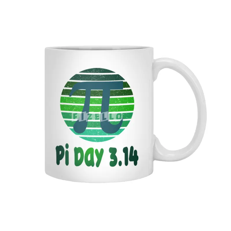 Fun Retro Pi Day 3.14 Vintage Design Beyaz Kupa