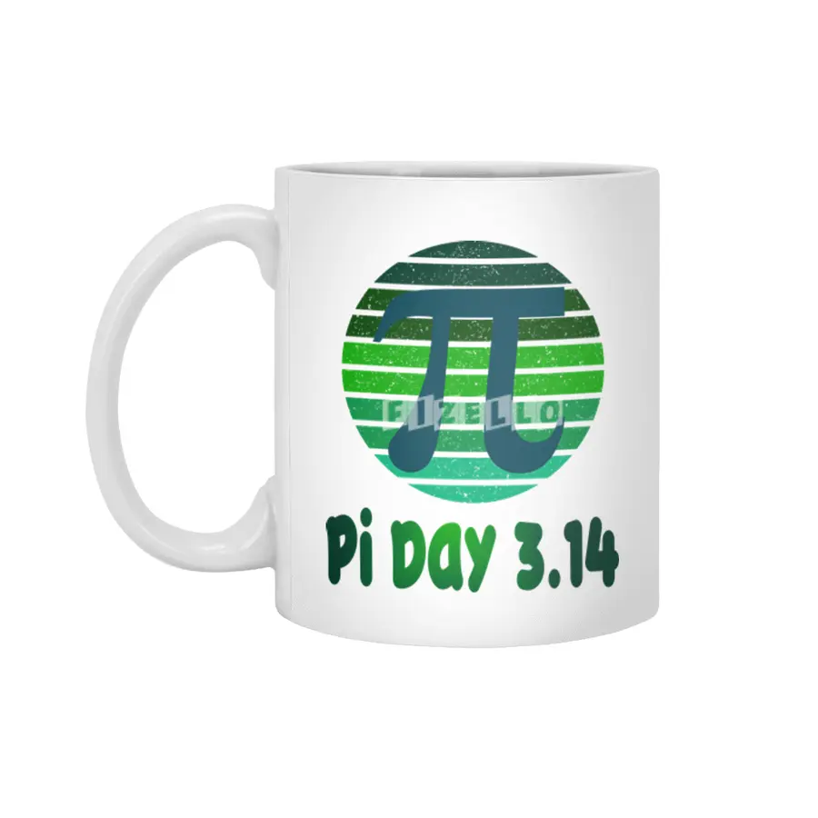 Fun Retro Pi Day 3.14 Vintage Design Beyaz Kupa