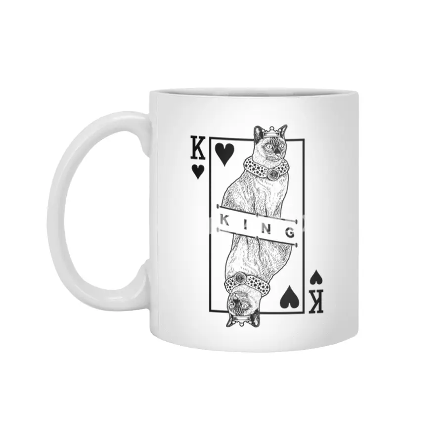 Tonkinese Tonk Cat Lover King Of Hearts Funny Pop Art Beyaz Kupa