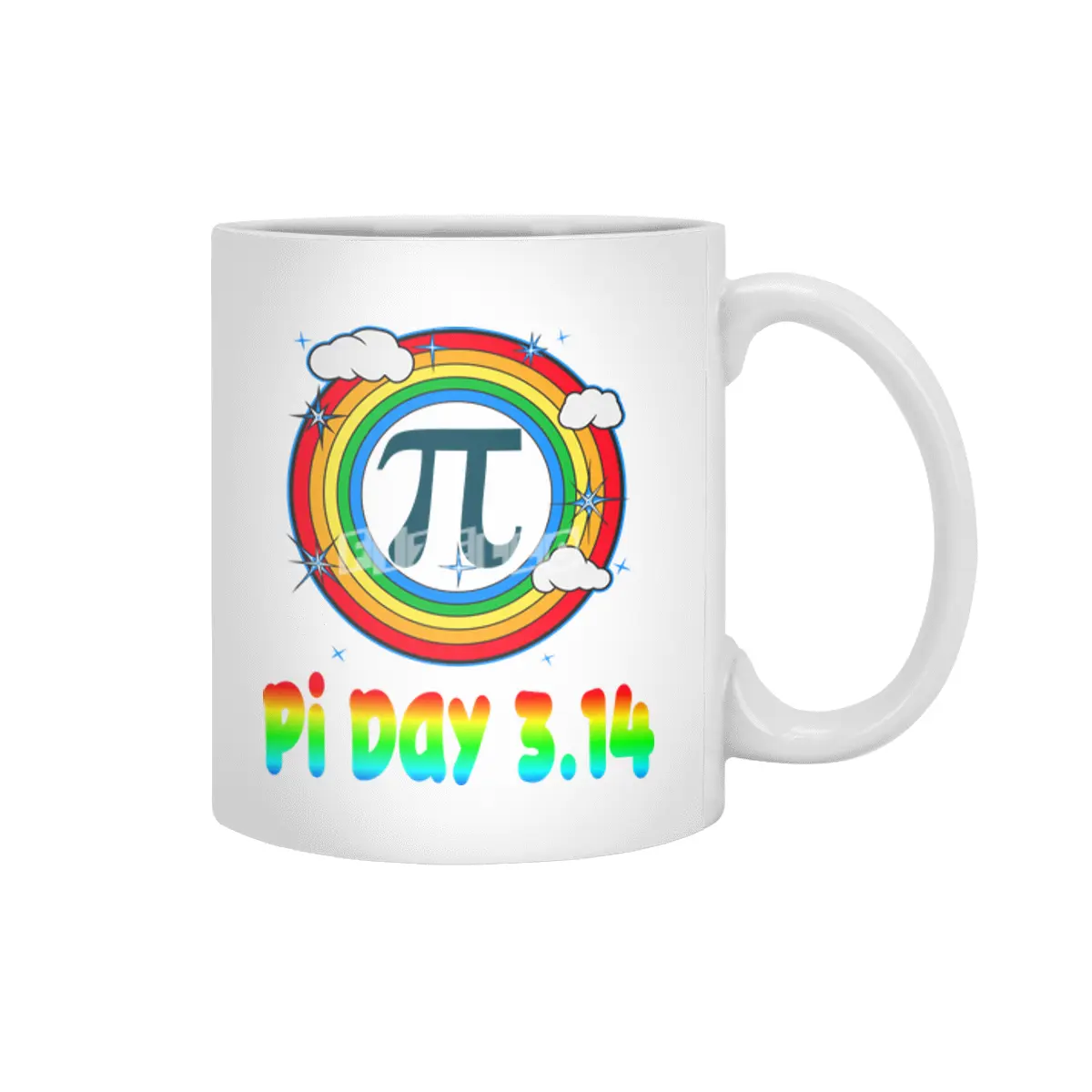 Fun Retro Pi Day 3.14 Vintage Design Beyaz Kupa