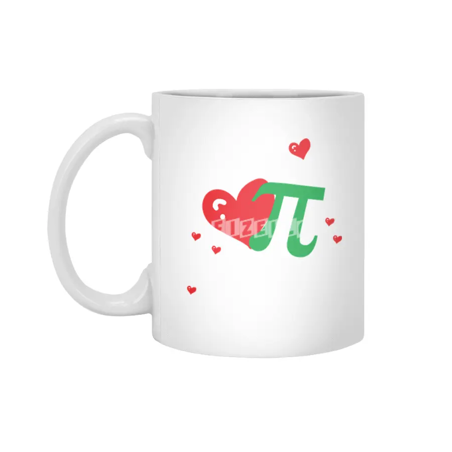 Love Is Like Pi Day Math Teacher Kids Tee Beyaz Kupa