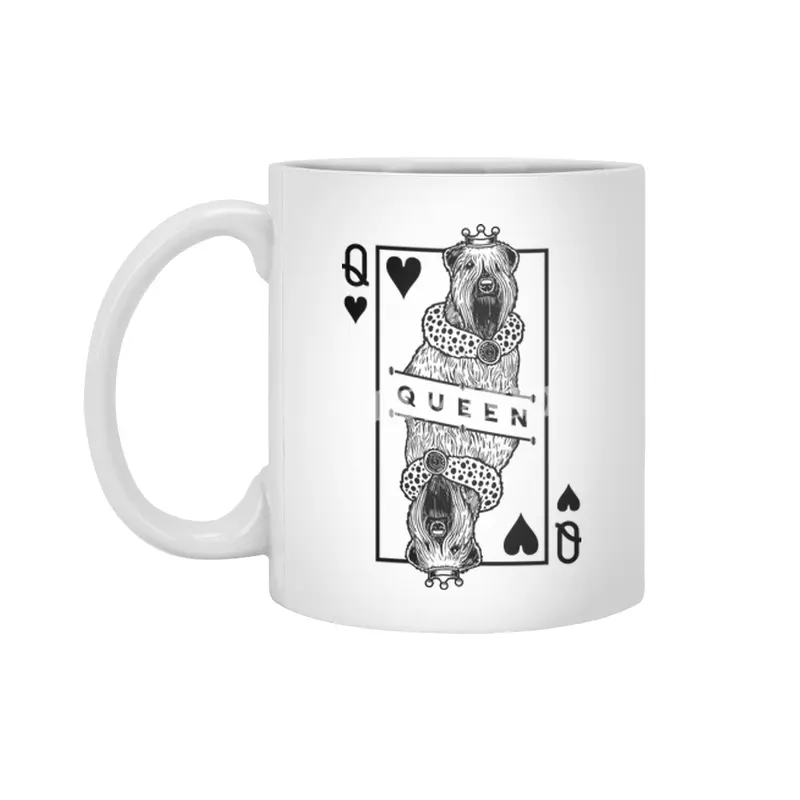 Soft Coated Wheaten Terrier Queen Of Hearts Funny Dog Lover Beyaz Kupa
