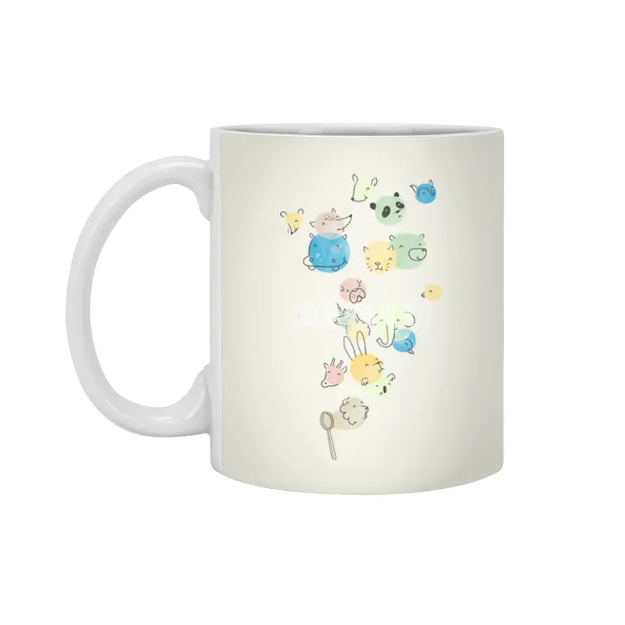 Bubble Animals Beyaz Kupa