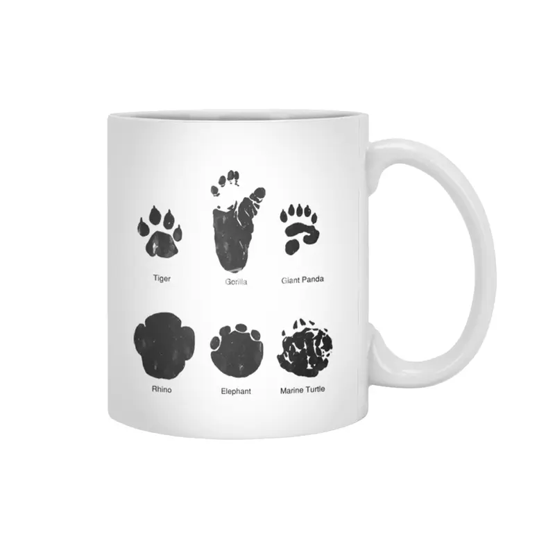 Animal Tracks Beyaz Kupa
