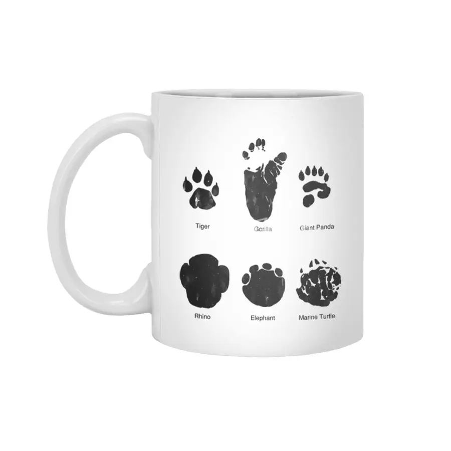 Animal Tracks Beyaz Kupa