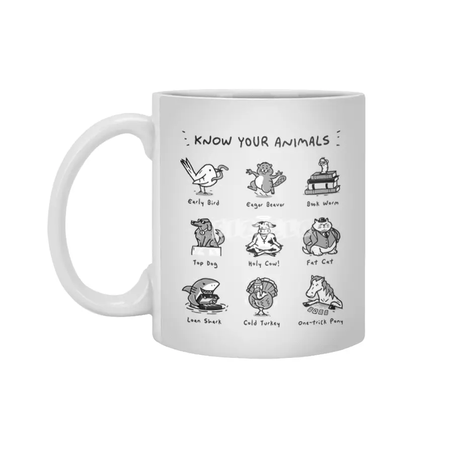 Know Your Animals Beyaz Kupa