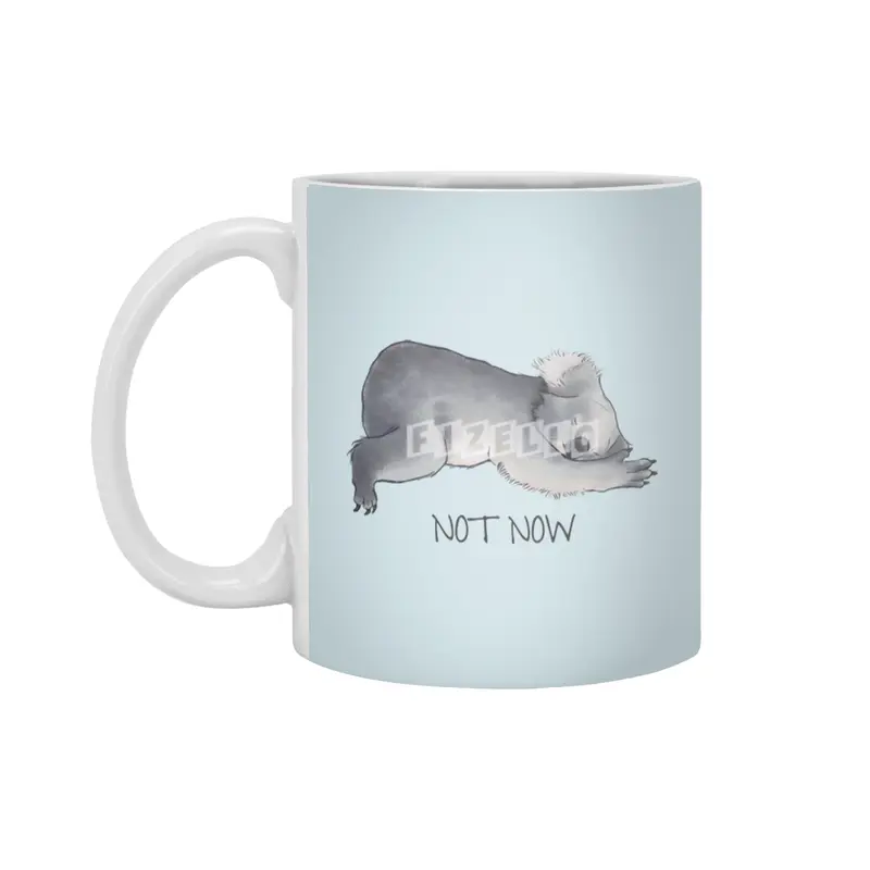 Koala Sketch - Not Now - Lazy animal Beyaz Kupa