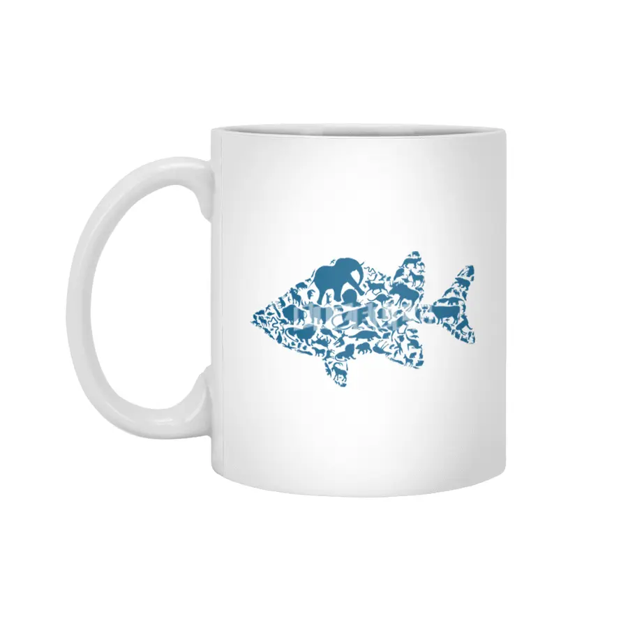 Fish an animal Beyaz Kupa