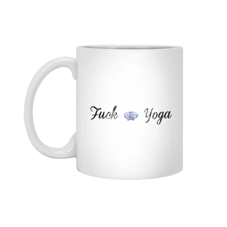 Fuck Yoga Beyaz Kupa