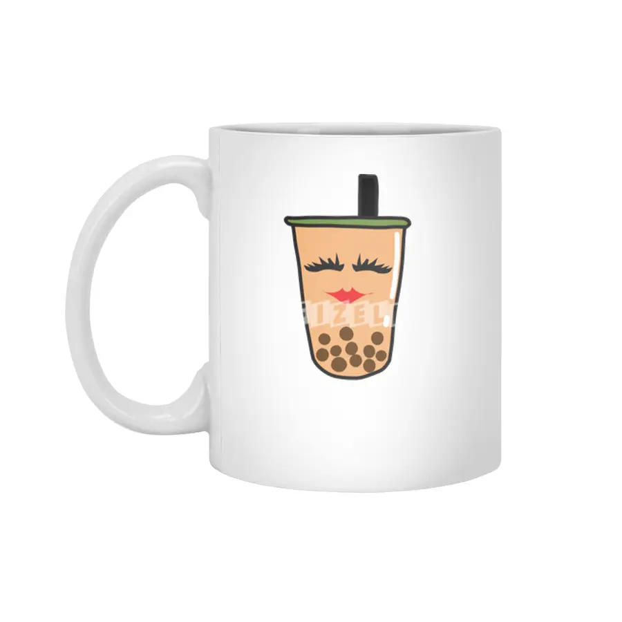 Hey! Stop looking at me! All I need is Boba Tea! Beyaz Kupa