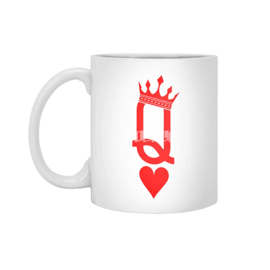Queen Of Hearts Beyaz Kupa