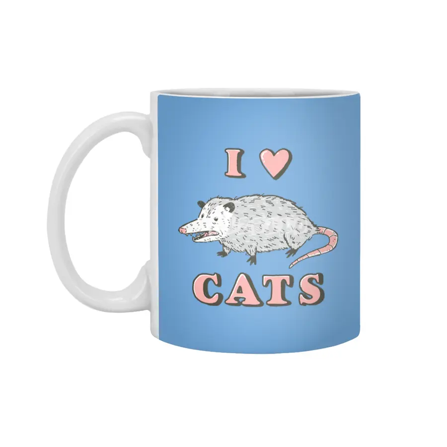 I heart cats Beyaz Kupa
