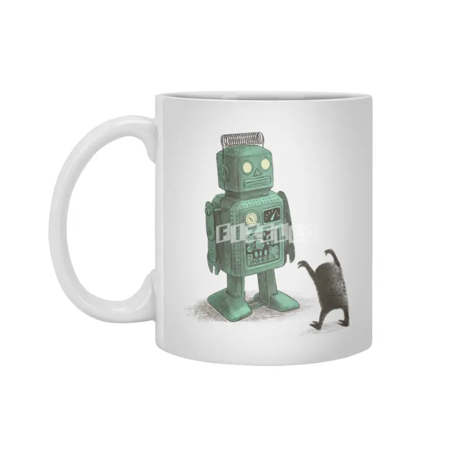 Robot Vs Alien Beyaz Kupa