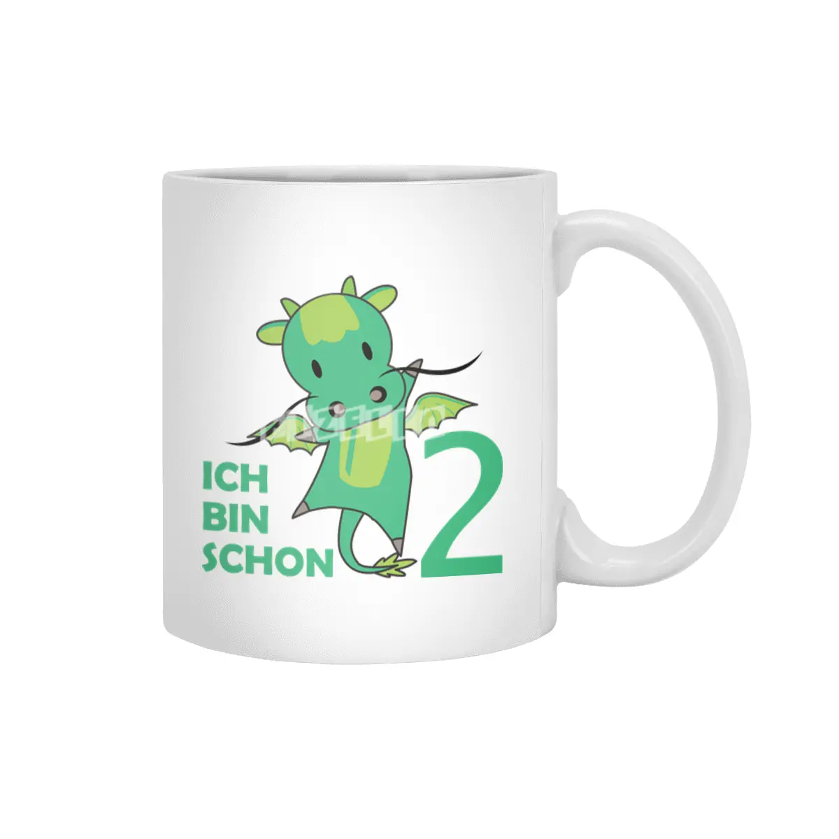 Dragon Green Two Years Old 2nd Birthday Fairy Tale Beyaz Kupa