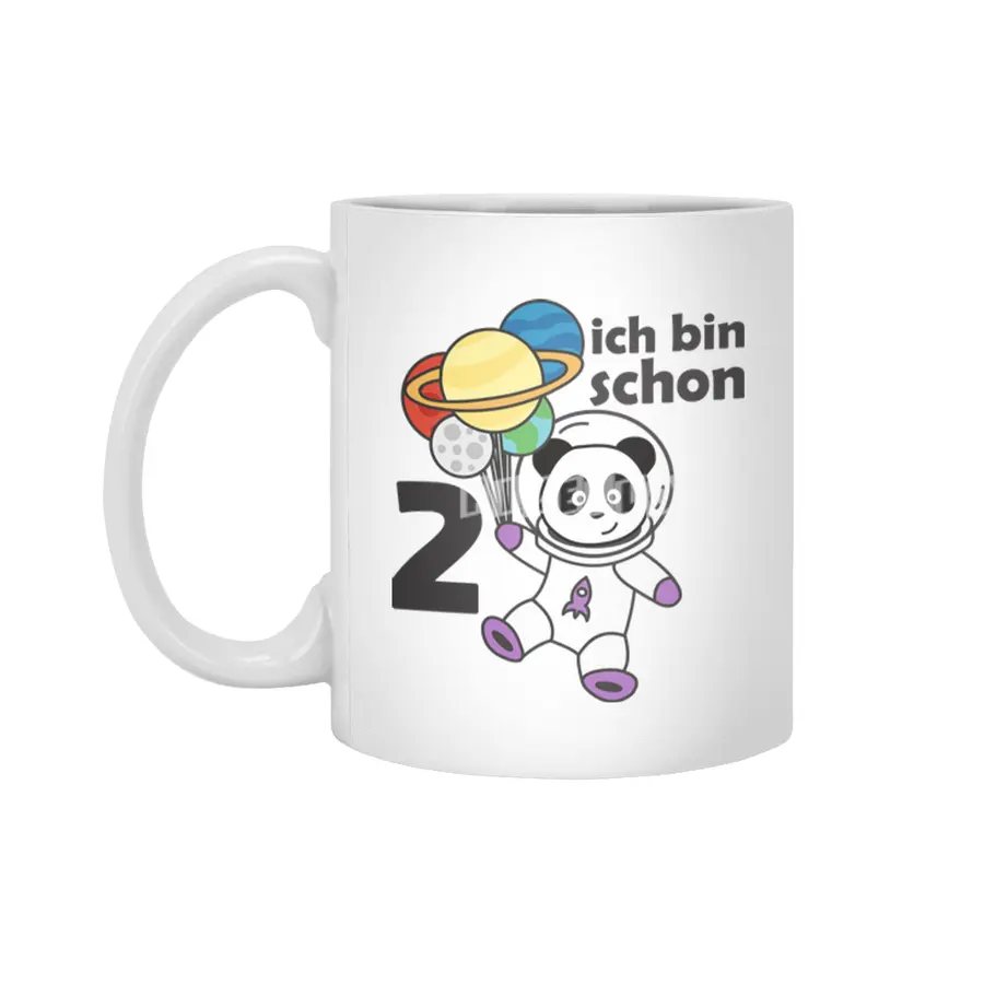 Panda Space Planet Two Years Old 2 Years Old Beyaz Kupa