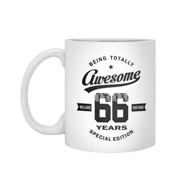66 Year Old Gift | 66th Birthday Gift Ideas - Mens and Womens Beyaz Kupa