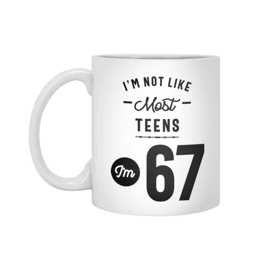 67 Year Old Gift | 67th Birthday Gift Ideas - Mens and Womens Beyaz Kupa