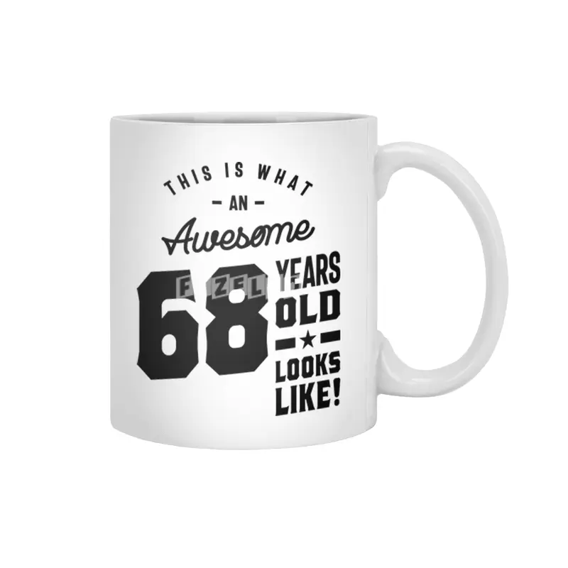 68 Year Old Gift | 68th Birthday Gift Ideas - Mens and Womens Beyaz Kupa