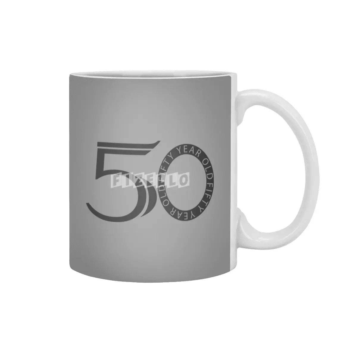 Fifty Year Old Fart Logo Design Black Beyaz Kupa