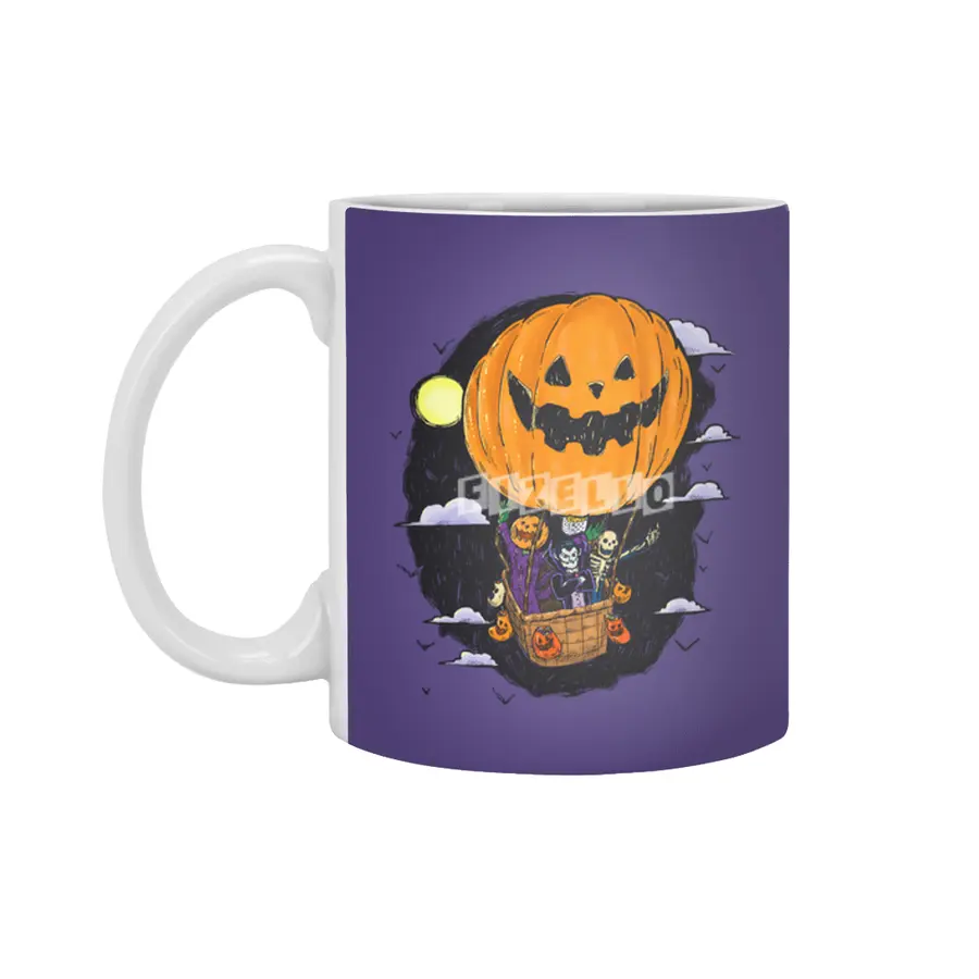 Pumpkin Hot Air Balloon Beyaz Kupa