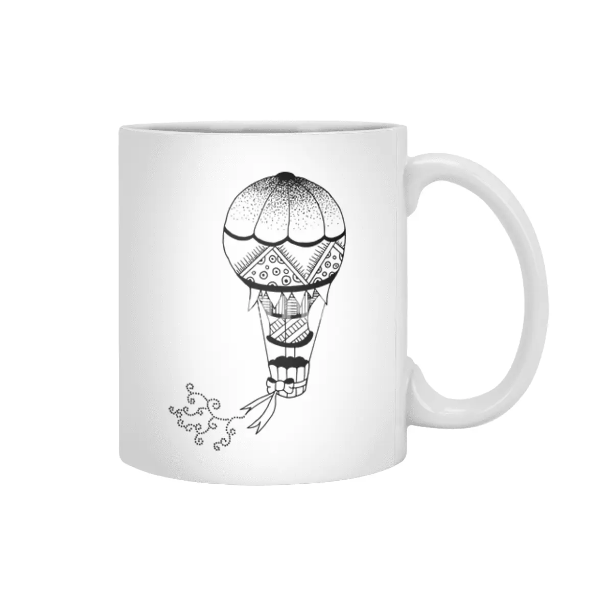 Hot Air Balloon Beyaz Kupa