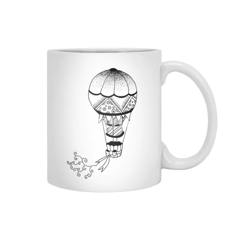 Hot Air Balloon Beyaz Kupa