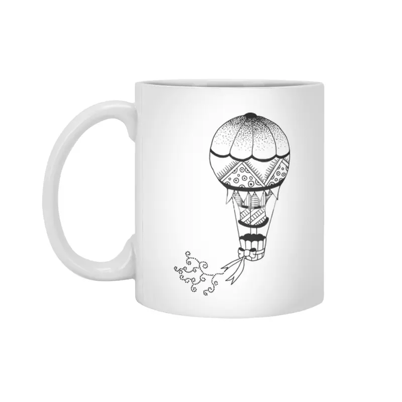 Hot Air Balloon Beyaz Kupa