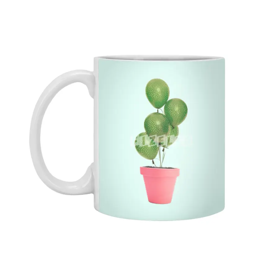 Cactus Balloon Beyaz Kupa