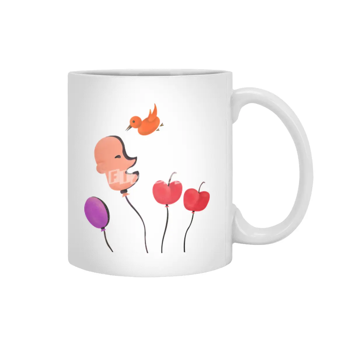 Balloon Head Beyaz Kupa