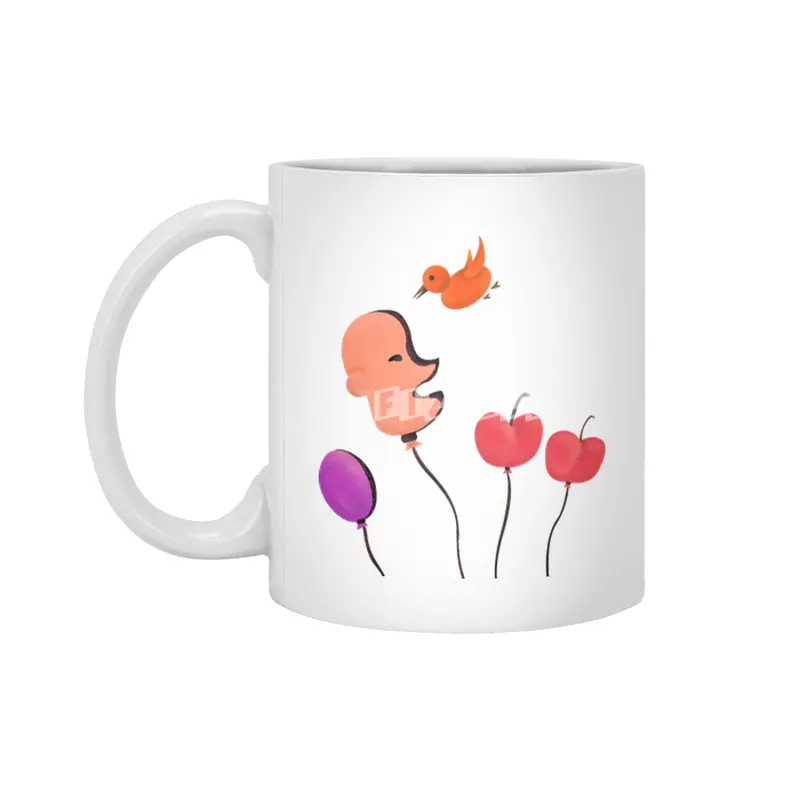 Balloon Head Beyaz Kupa