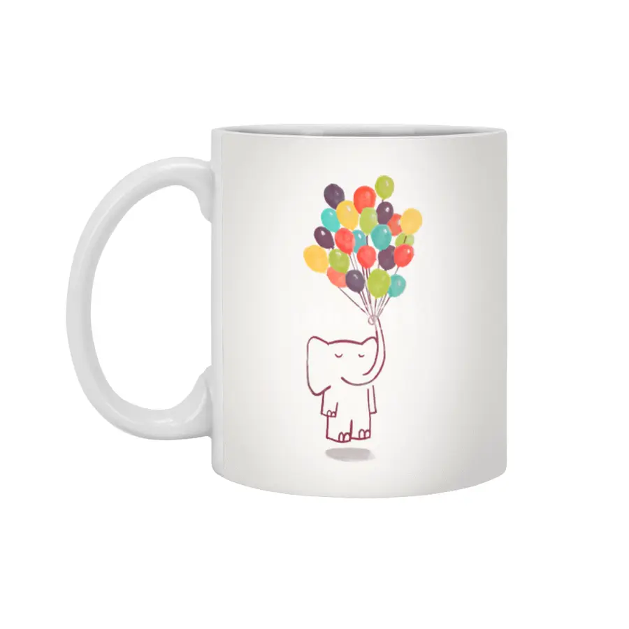 Elephant on balloon Beyaz Kupa