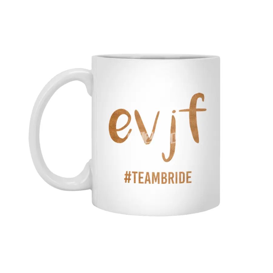 EVJF Team Bride Wedding Gift Beyaz Kupa
