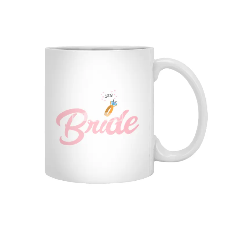 Bachelorette T shirts Bride Squad Bride Shirt Maid of honor shirt, Gift Wedding Party Gift Beyaz Kupa