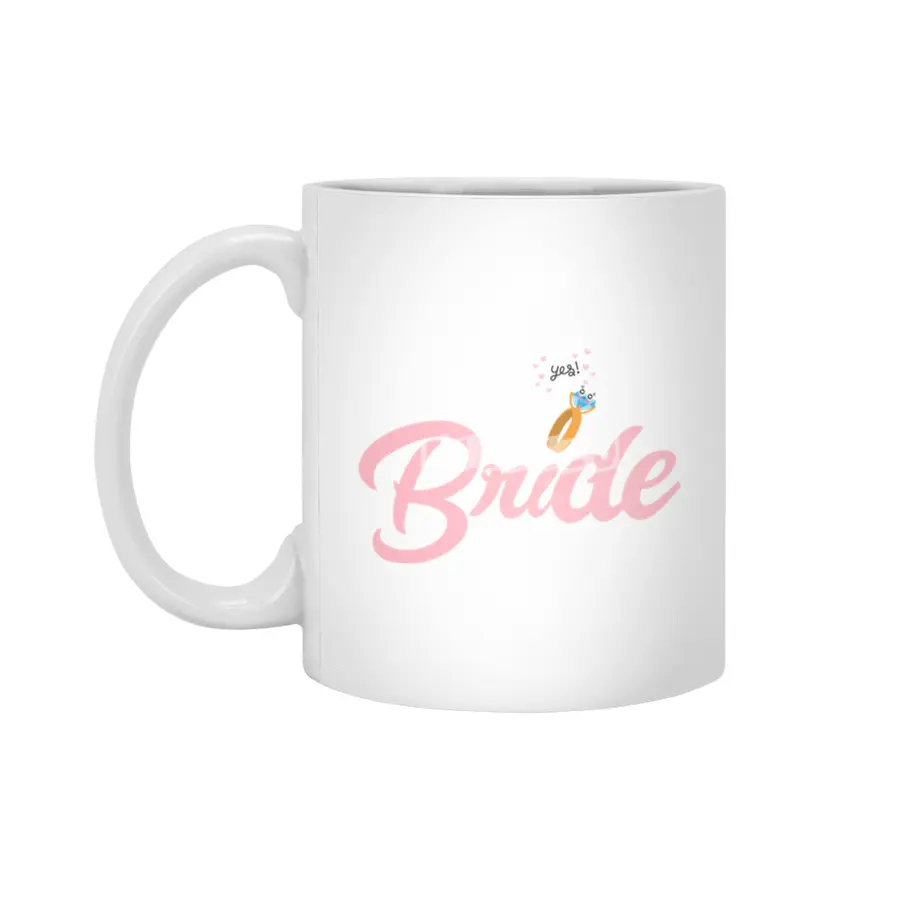 Bachelorette T shirts Bride Squad Bride Shirt Maid of honor shirt, Gift Wedding Party Gift Beyaz Kupa