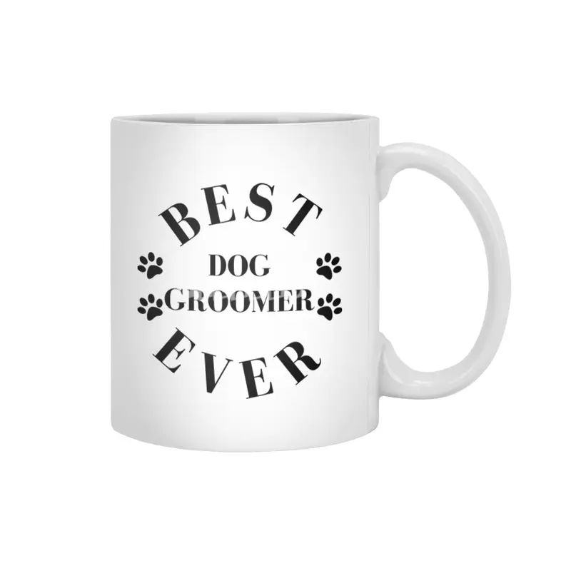 Best Dog Groomer Ever. Dog Groomer Gift. Beyaz Kupa