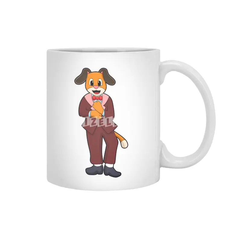 Dog as Groom with Suit Beyaz Kupa