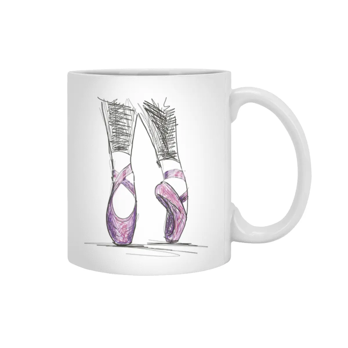 Dance ballerina girl ballet silhouettes Beyaz Kupa