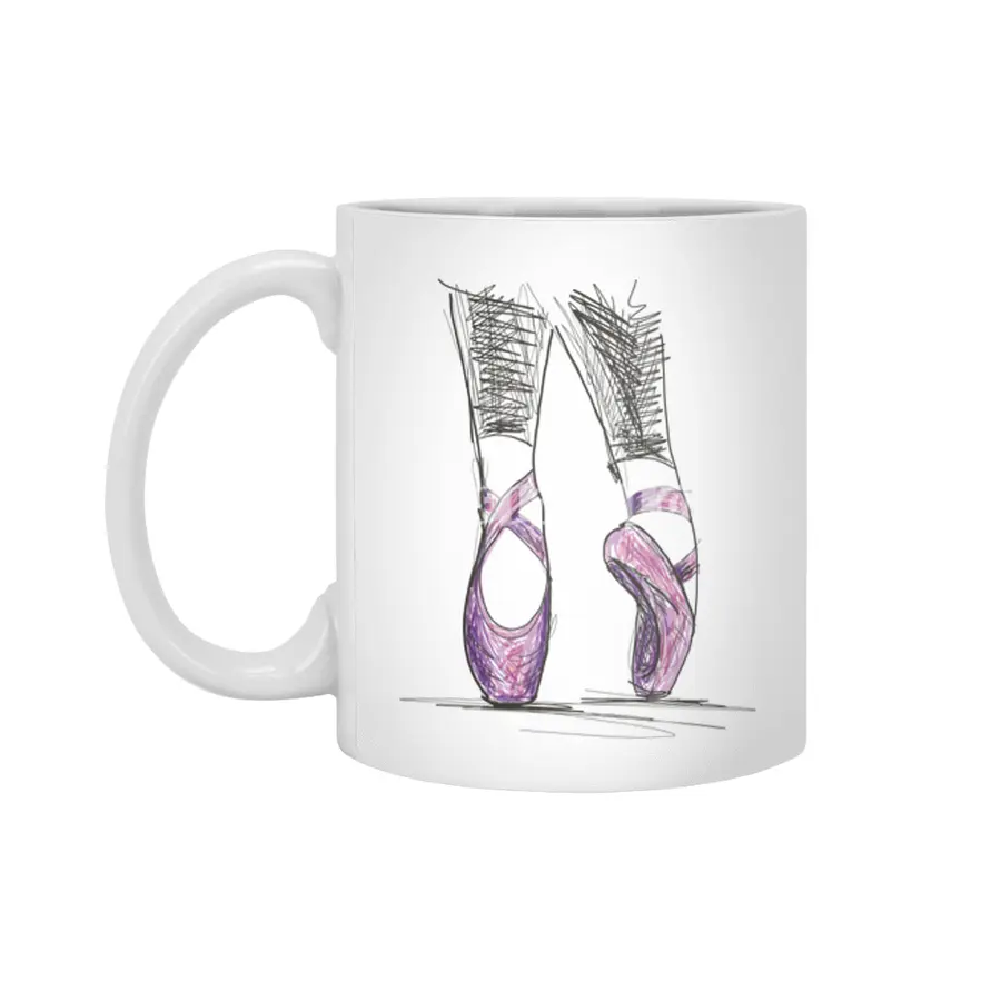 Dance ballerina girl ballet silhouettes Beyaz Kupa