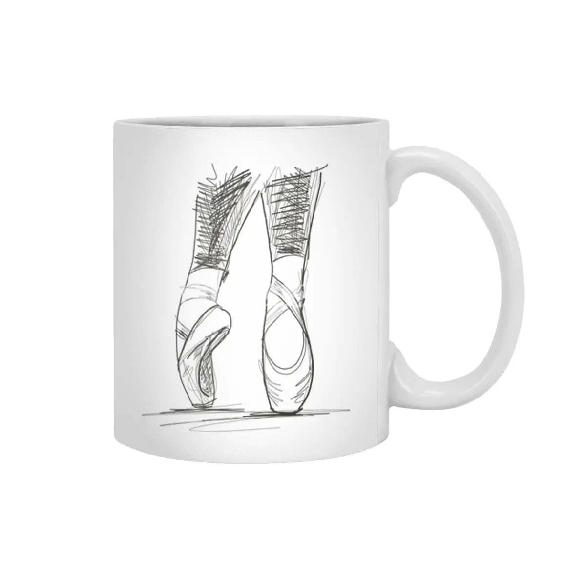 Dance ballerina girl ballet silhouettes Beyaz Kupa