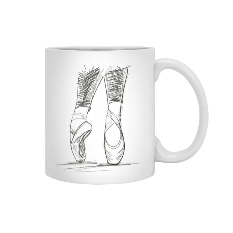 Dance ballerina girl ballet silhouettes Beyaz Kupa